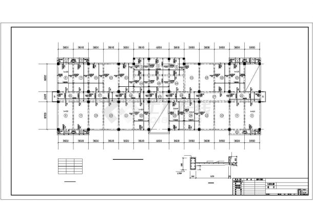 济南某框架办公楼结构设计图（6度抗震）-图一