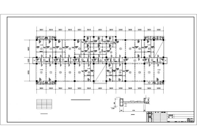 济南某框架办公楼结构设计图（6度抗震）_图1