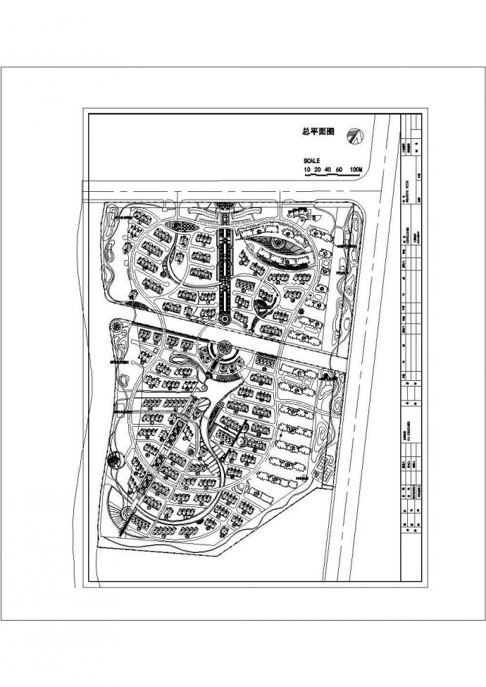 多套居住小区总平面规划设计方案图_图1
