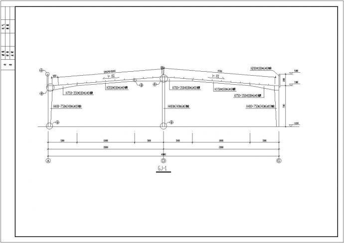 某40m钢结构厂房结构设计图_图1