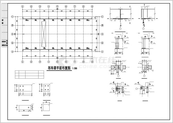 广西某生产基地钢结构厂房设计图-图二