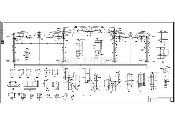 某年产6万吨工业级五钠厂房建筑结构图-图二