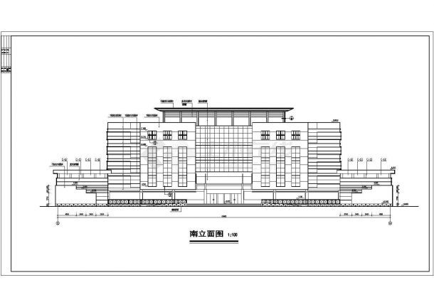 某地6层混凝土框架结构办公楼建筑施工图纸-图二