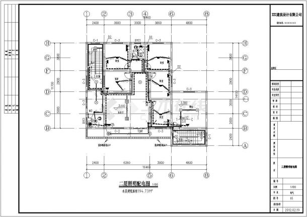 【湖南】424㎡两层简约式别墅电气设计施工图纸-图二