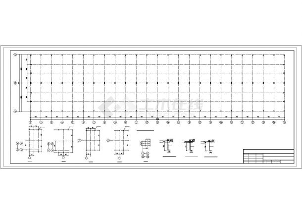 [某2×20米跨单层门式刚架厂房结构设计图-图一