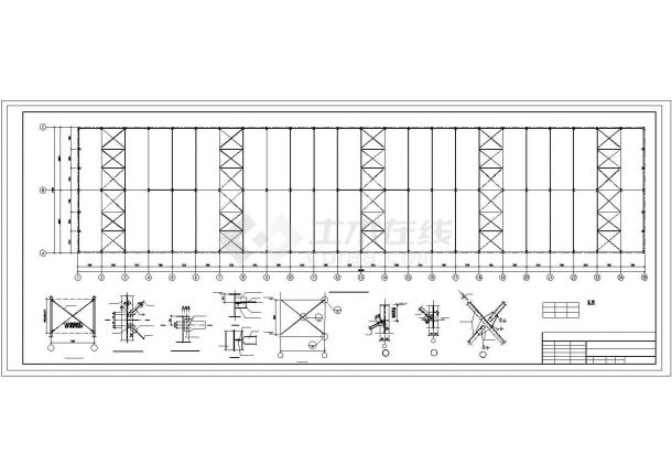 [某2×20米跨单层门式刚架厂房结构设计图-图二