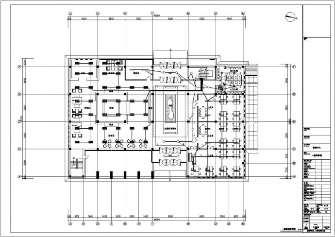 2788㎡大型楼盘三层售楼处全套电气施工图纸_图1