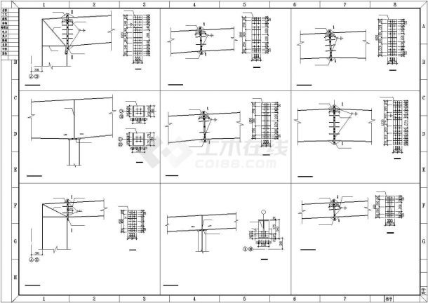 某2×24米＋32米跨门式刚架厂房结构设计施工图-图二