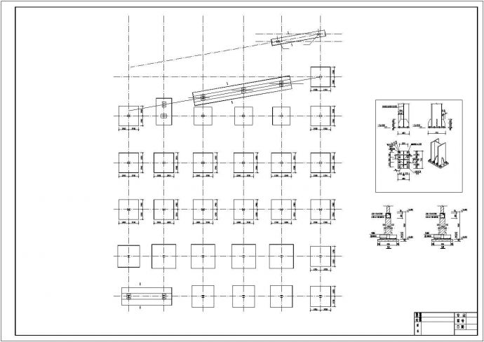 [济南]四层钢框架结构车间办公楼结构图（局部五层）_图1