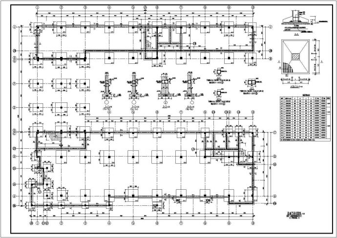 某地三层框架结构厂房车间全套结构方案图_图1