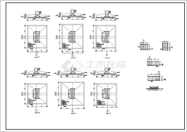 某地三层框架结构厂房车间全套结构方案图-图二