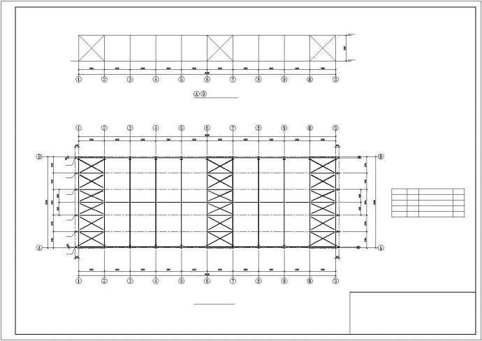 某32米跨门式刚架厂房结构图_图1