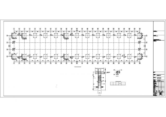 抚顺某24米跨钢排架厂房结构图纸_图1