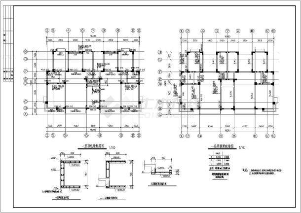 某地三层框架结构住宅楼全套结构施工图-图一