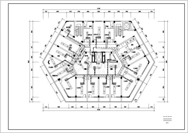 六层医疗建筑空调通风系统设计施工图（含环保设计）-图二