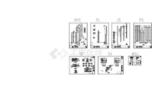 [湖北]高层办公楼给排水施工图（喷淋系统）-图二