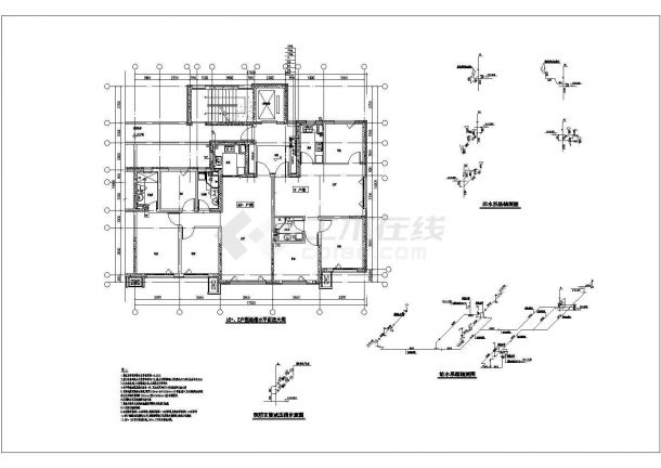 [辽宁]超高层住宅楼给排水施工图（地下室消防）-图一