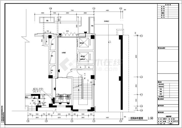 [陕西]某四层行政办公楼维修项目电气施工图（三级负荷）-图一