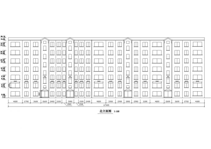 某5824平方米小区七层砖混结构住宅楼建筑毕业设计施工图（高20米）_图1