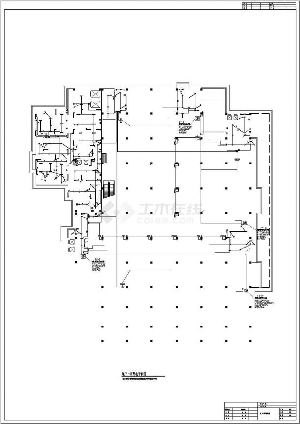 【湖北】38281㎡一类高层大型综合商住楼全套电气施工图纸-图二