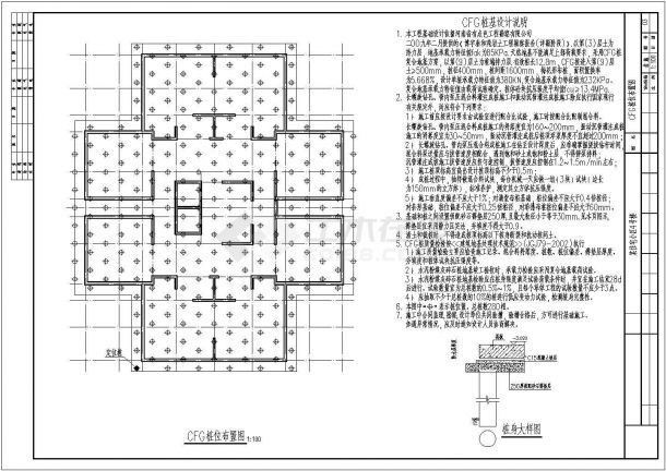 某筏板基础十八层剪力墙住宅结构设计图（7度抗震）-图一