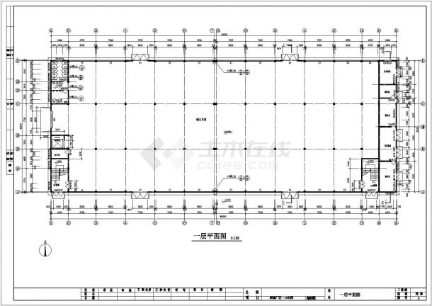 某二层框架结构服装厂房建筑设计施工图-图二
