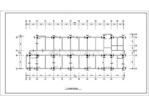 某框架结构五层综合楼结构设计施工图-图一