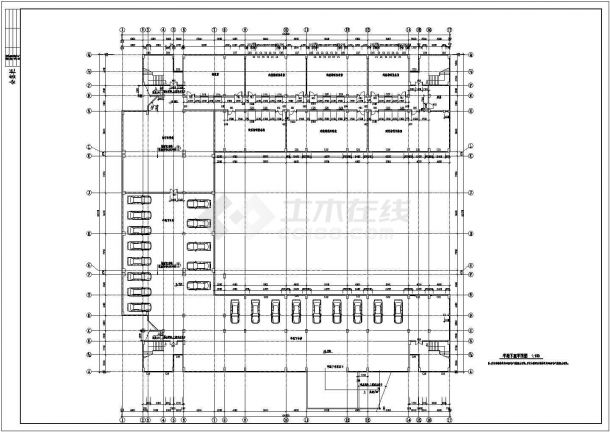 某地五层框架结构教学楼建筑设计施工图纸-图二