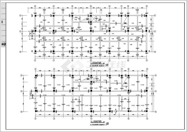 【山东】框架结构多层综合楼结构设计施工图（7度抗震）-图二