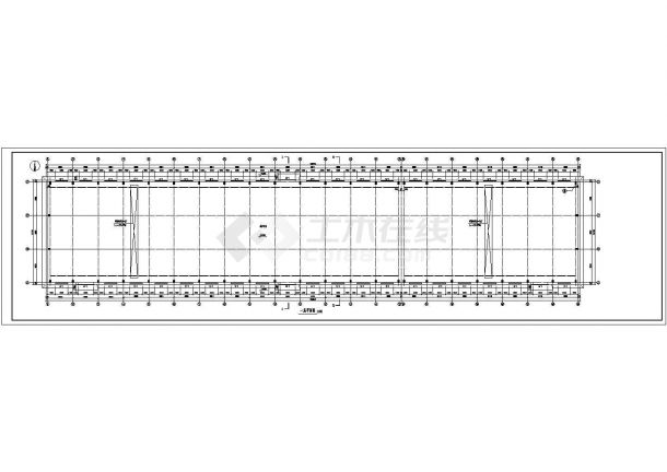 某地单层24M跨排架钢屋架厂房全套建筑施工图-图二
