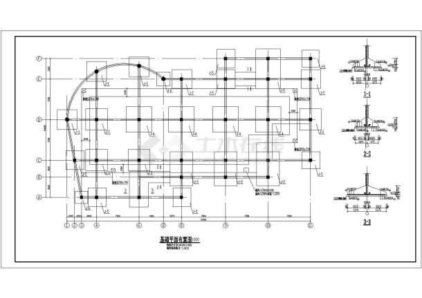 某混凝土剪力墙结构体系综合楼整套结构设计施工图-图一