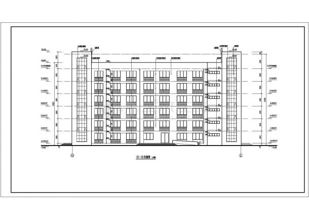 某多层砖混结构宿舍楼建筑设计施工图-图二
