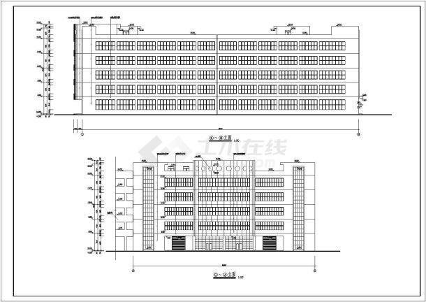 某公司五层框架结构厂房建筑设计方案图-图二