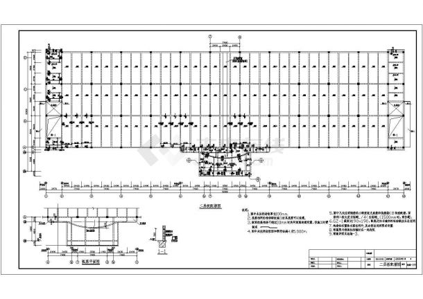 某桩基础汽车电子生产基地厂房结构设计施工图-图一