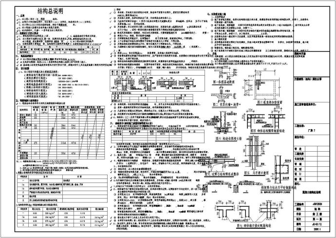 某4级框架结构抗震混凝土厂房结构设计施工图_图1