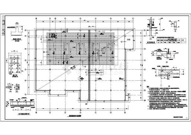 某十二层框架商业主体结构设计施工图（筏形基础）-图一