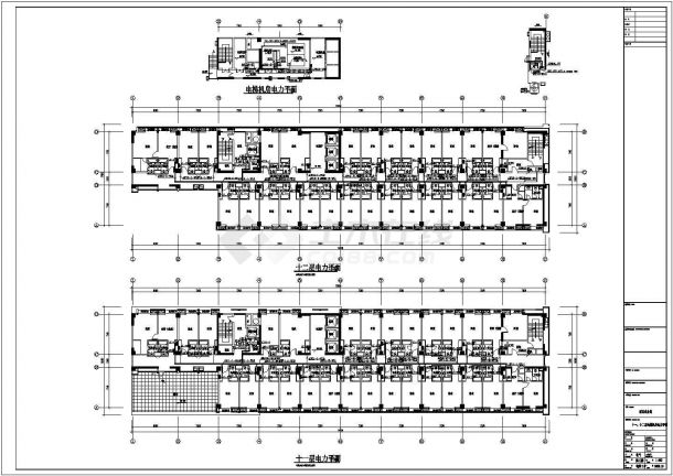 某十二层的酒店公寓电气设计施工图-图一