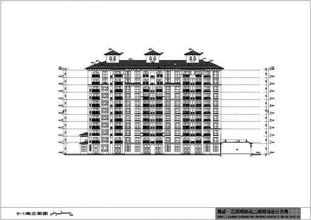 某地11层框架结构西班牙风格高层住宅建筑方案设计-图二