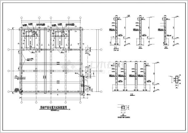 某两层框架结构110KV室内变电站结构设计图-图一
