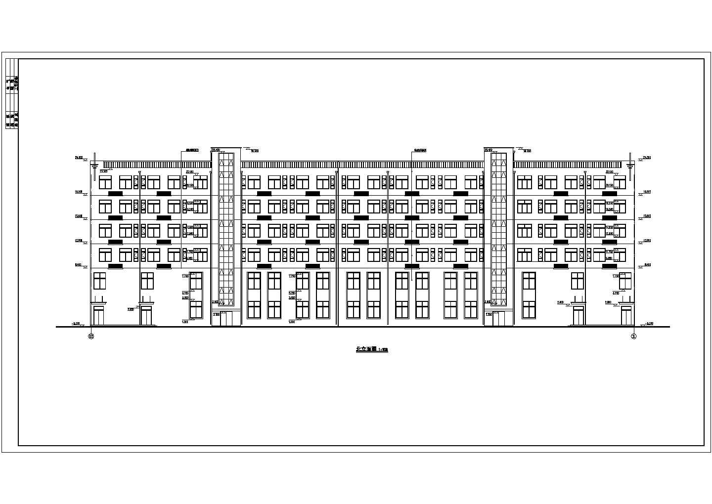 某厂区六层框架结构宿舍楼建筑施工图