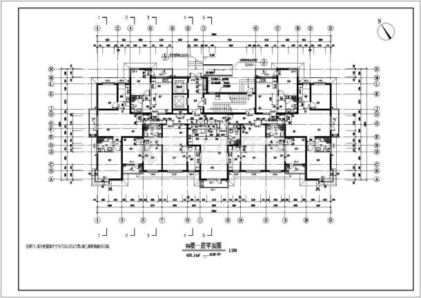 某桩基础剪力墙结构住宅楼结构设计施工图-图二
