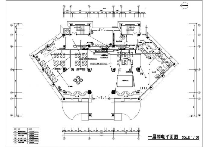 [安徽]2700㎡三层钢筋混凝土结构小区售楼中心全套电气施工图_图1
