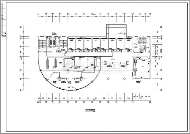 七层办公大楼电气设计施工图纸-图二
