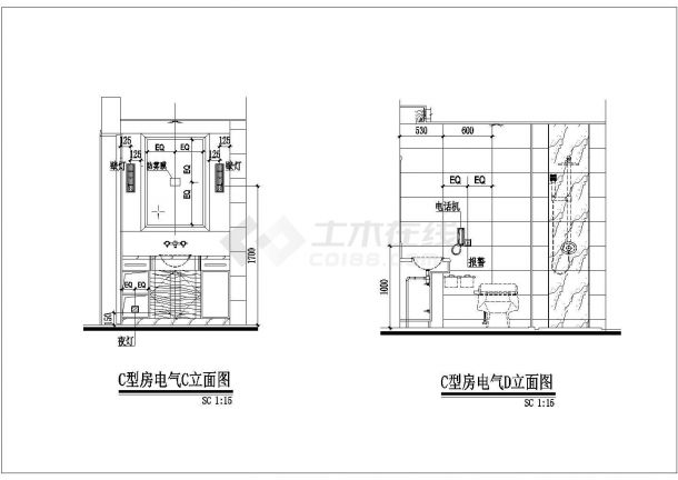 [重庆]酒店二次装修电气施工图纸-图一