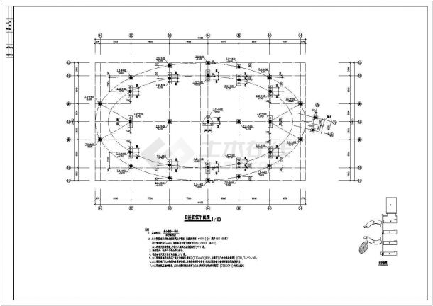 【中山】某两层小学教学楼结构设计施工图（桩基础）-图二