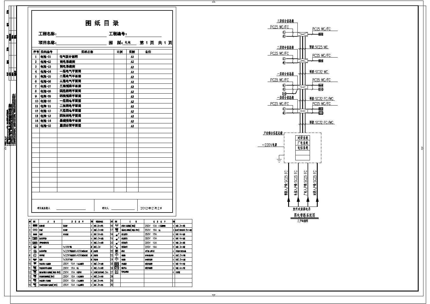 [河南]多层住宅楼电气施工图14张