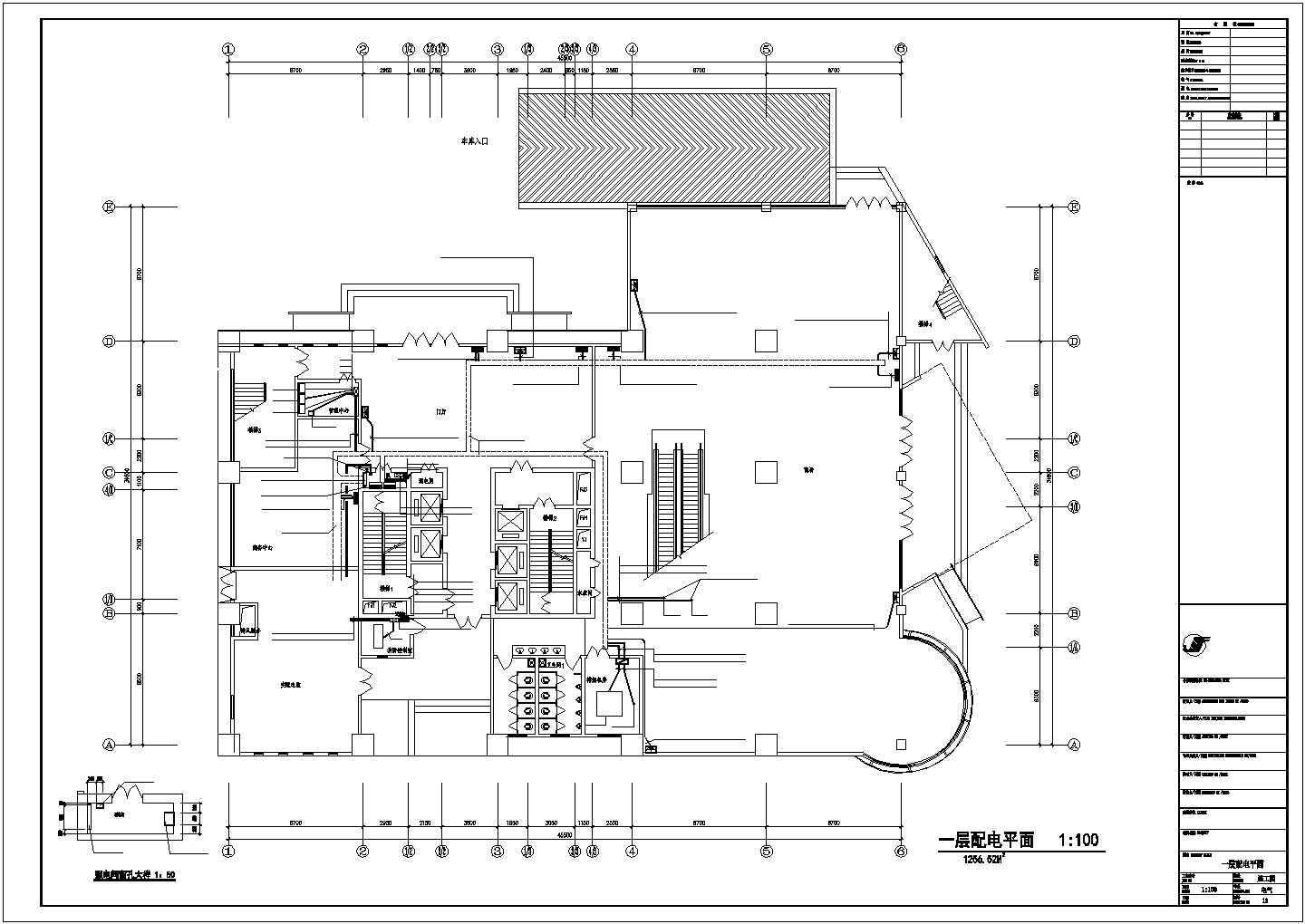 [甲级]29000㎡一类综合楼全套电气施工图纸（22层、安装大样）