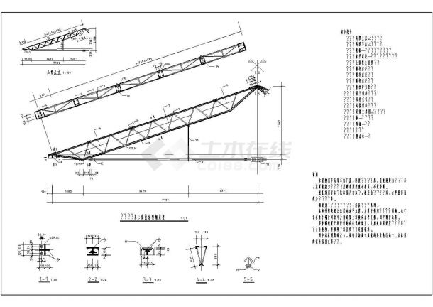 某地单层钢结构厂房建筑设计施工图-图二