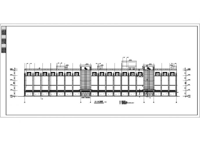 西安市5层混凝土框架结构商店建筑施工图纸_图1