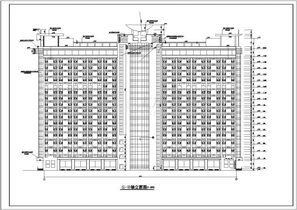 某市18层混凝土框架结构医院综合楼建筑施工图纸-图一